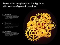 Powerpoint Template And Background With Vector Of Gears In Motion