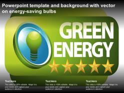 Powerpoint template and background with vector on energy saving bulbs