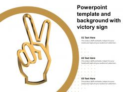 Powerpoint template and background with victory sign
