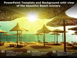 Powerpoint template and background with view of the beautiful beach scenery