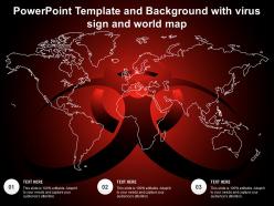 Powerpoint template and background with virus sign and world map