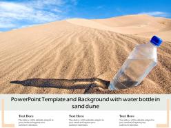 Powerpoint Template And Background With Water Bottle In Sand Dune