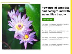 Powerpoint template and background with water lilies beauty