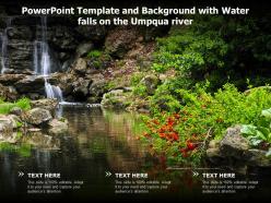 Powerpoint template and background with watson falls on the umpqua river