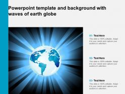 Powerpoint template and background with waves of earth globe