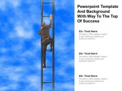 Powerpoint template and background with way to the top of success