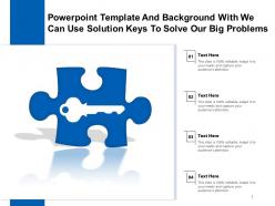 Powerpoint Template And Background With We Can Use Solution Keys To Solve Our Big Problems