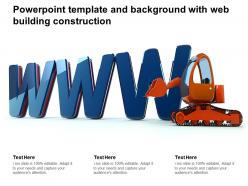 Powerpoint template and background with web building construction