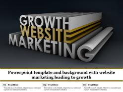 Powerpoint template and background with website marketing leading to growth