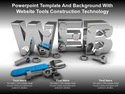 Powerpoint template and background with website tools construction technology