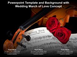 Powerpoint template and background with wedding march of love concept