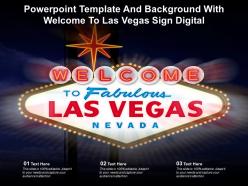 Powerpoint template and background with welcome to las vegas sign digital
