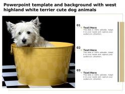 Powerpoint template and background with west highland white terrier cute dog animals