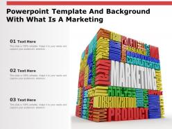 Powerpoint template and background with what is a marketing
