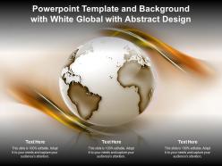 Powerpoint template and background with white global with abstract design