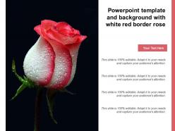 Powerpoint template and background with white red border rose