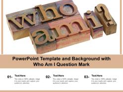 Powerpoint template and background with who am i question mark