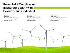 Powerpoint Template And Background With Wind Power Turbine Industrial