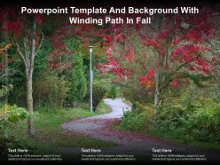 Powerpoint template and background with winding path in fall