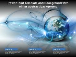 Powerpoint template and background with winter abstract background