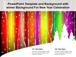 Powerpoint template and background with winter background for new year celebration