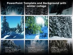 Powerpoint template and background with winter collage
