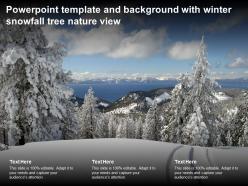 Powerpoint template and background with winter snowfall tree nature view