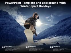 Powerpoint Template And Background With Winter Sport Holidays