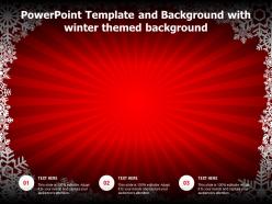 Powerpoint Template And Background With Winter Themed Background