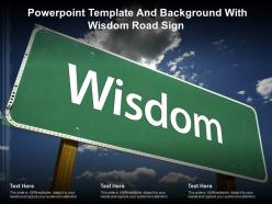Powerpoint template and background with wisdom road sign