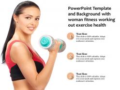 Powerpoint Template And Background With Woman Fitness Working Out Exercise Health