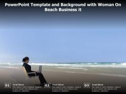 Powerpoint template and background with woman on beach business it