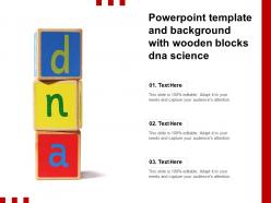 Powerpoint template and background with wooden blocks dna science