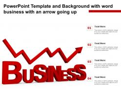 Powerpoint template and background with word business with an arrow going up