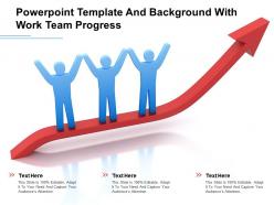 Powerpoint template and background with work team progress