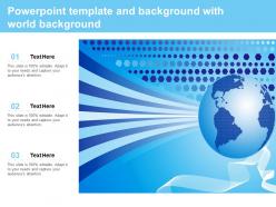 Powerpoint template and background with world background