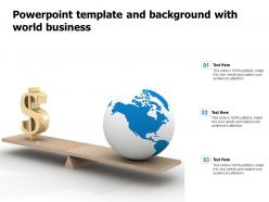 Powerpoint template and background with world business