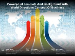 Powerpoint template and background with world directions concept of business