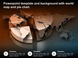 Powerpoint template and background with world map and pie chart