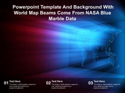 Powerpoint template and background with world map beams come from nasa blue marble data