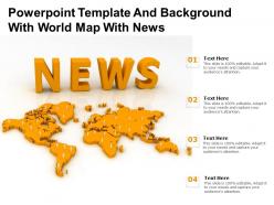 Powerpoint template and background with world map with news