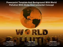 Powerpoint template and background with world pollution with globe environmental concept