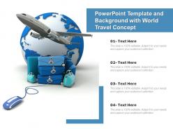 Powerpoint template and background with world travel concept