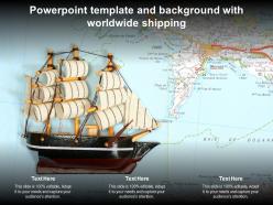 Powerpoint template and background with worldwide shipping