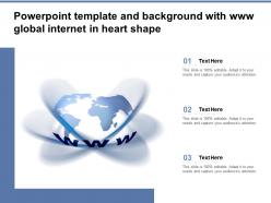 Powerpoint template and background with www global internet in heart shape