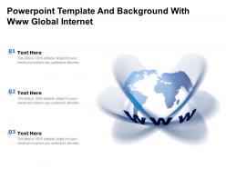 Powerpoint template and background with www global internet