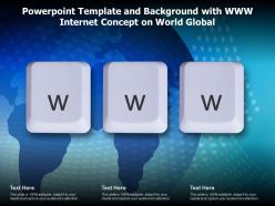 Powerpoint template and background with www internet concept on world global