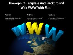 Powerpoint template and background with www with earth