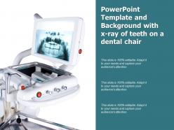 Powerpoint template and background with x ray of teeth on a dental chair