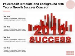 Powerpoint template and background with yearly growth success concept